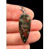 Silver pendant made of brecciated jasper
