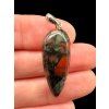 Silver pendant made of brecciated jasper