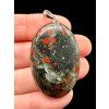 Silver pendant made of brecciated jasper