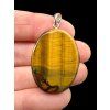 Silver tiger's eye pendant