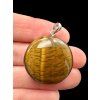 Silver tiger's eye pendant