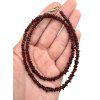 Czech garnet necklace 44cm – tumbled beads