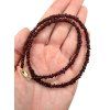 Czech garnet necklace 44cm – tumbled beads