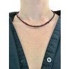 Czech garnet necklace 44cm – tumbled beads
