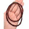Czech garnet necklace 45 cm – tumbled beads