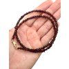 Czech garnet necklace 45 cm – tumbled beads