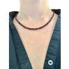 Czech garnet necklace 45 cm – tumbled beads