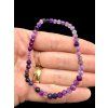 Bracelet made of purple agate 4 mm – Faceted Beads