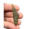 Gold-plated moldavite pendant 2,5g