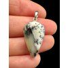 Silver pendant made of dendritic opal