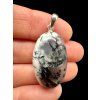 Silberanhänger aus dendritischem Opal
