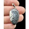 Silver pendant made of dendritic opal