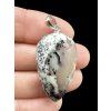 Silver pendant made of dendritic opal