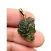 Gold-plated moldavite pendant 2,05g