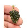 Gold-plated moldavite pendant 2,05g