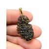 Gold-plated moldavite pendant 2,6g