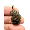 Gold-plated moldavite pendant 2,6g