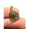 Gold-plated moldavite pendant 1,1g