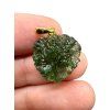Gold-plated moldavite pendant 3g