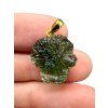 Gold-plated moldavite pendant 3g