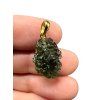 Gold-plated moldavite pendant 2,67g