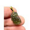 Vergoldeter Moldavit-Anhänger 1,4g