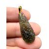 Gold-plated moldavite pendant 2,31g