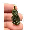 Gold-plated moldavite pendant 2,42g