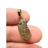 Gold-plated moldavite pendant 0,87g