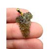 Gold-plated moldavite pendant 1,3g