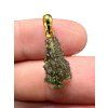 Gold-plated moldavite pendant 0,84g