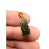 Gold-plated moldavite pendant 1,19g