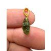 Gold-plated moldavite pendant 0,64g