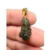 Gold-plated moldavite pendant 1,27g