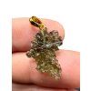 Gold-plated moldavite pendant 1,12g
