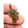 Gold-plated moldavite pendant 1,12g