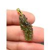 Gold-plated moldavite pendant 1,55g
