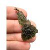 Moldavite pendant plated with rose gold 4,1g