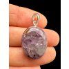 Silver pendant made of charoite