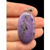 Silver pendant made of charoite