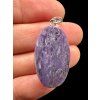 Silver pendant made of charoite