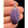 Silver pendant made of charoite