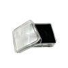 Black square box for mineral samples