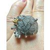 Silver ring made from carpathian obsidian
