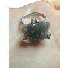 Silberring aus slowakischem Obsidian