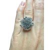 Silver ring made from carpathian obsidian