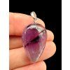 Silver pendant made of amethyst