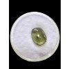 Moldavite bead with a drilled hole