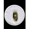 Moldavite bead with a drilled hole