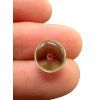 Moldavite bead with a drilled hole